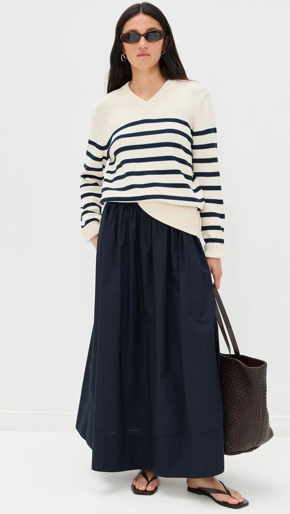 Jenni Kayne Cotton Kate V Neck Pullover 1