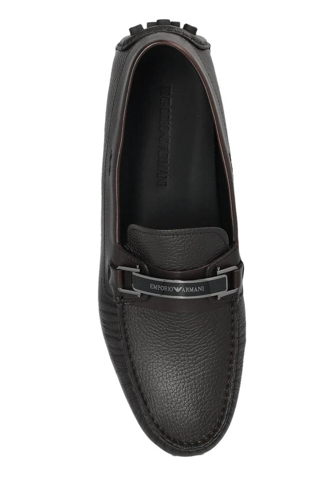 Emporio Armani Emporio Armani Logo-Plaque Slip-On Driving Shoes 4