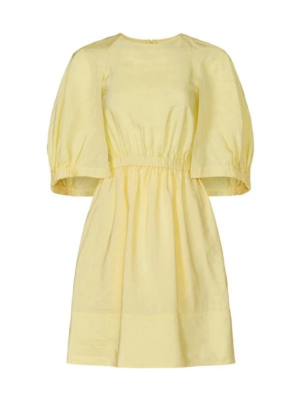 Tibi Gemma Linen Blend Cape Dress 5