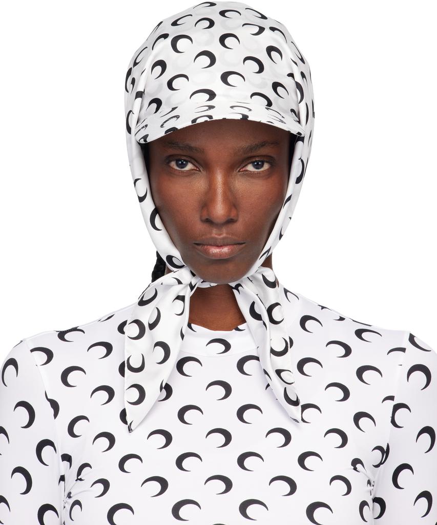 帽子 MARINE SERRE / all over moon cap Marine Serre Regenerated All Over Moon Silk Veiled Cap in Black | Lyst