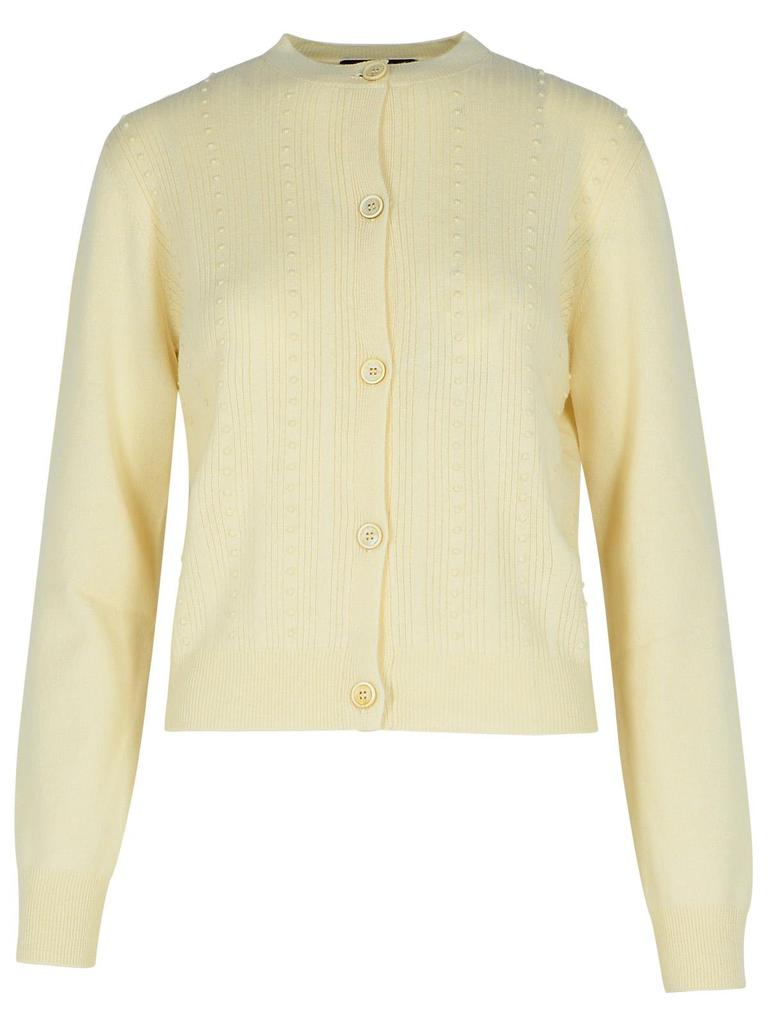 Miu Miu Miu Miu - Diamante Embroidered Mohair-Blend Cardigan
