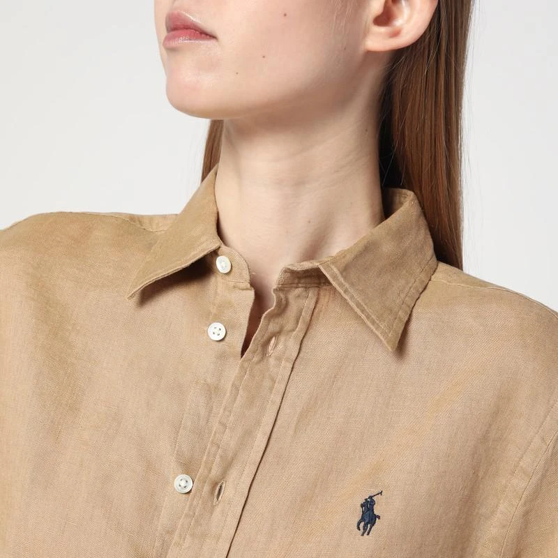 Ralph Lauren Beige khaki linen shirt 4
