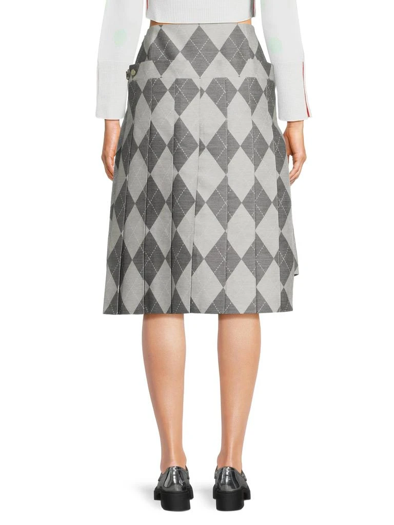 Thom Browne ​Argyle Jacquard Pleated Skirt 2