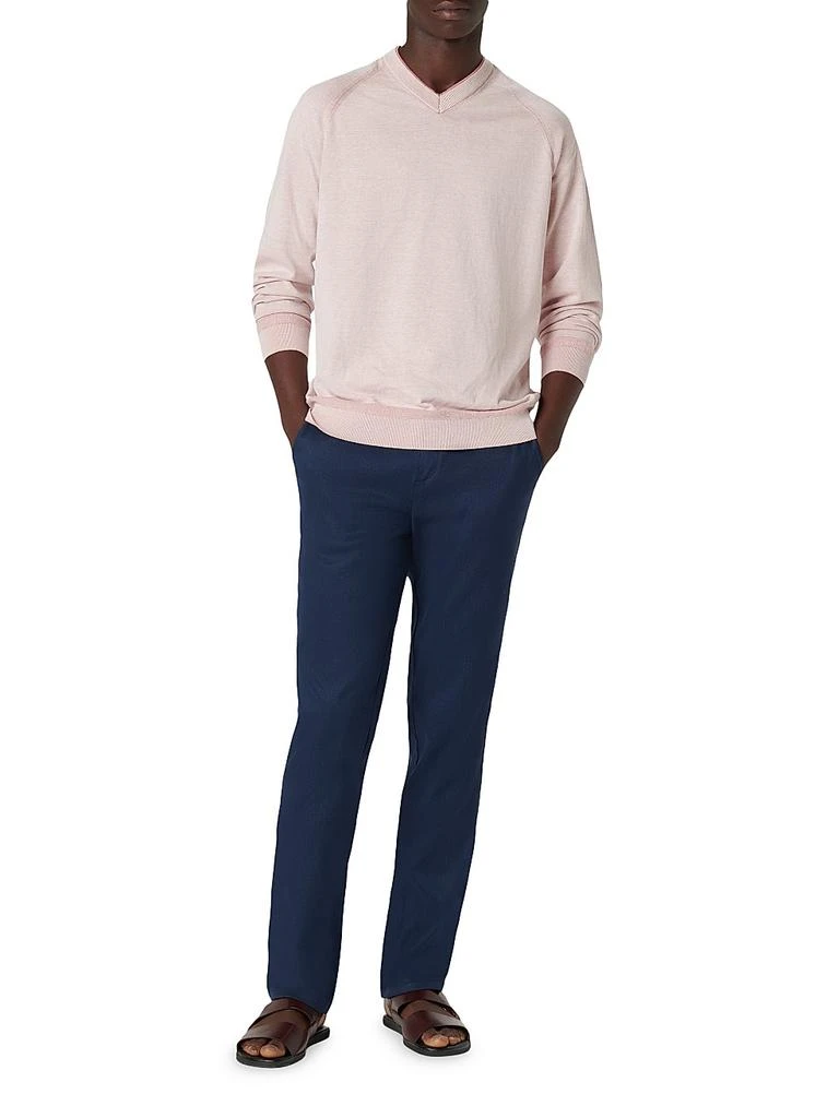 BUGATCHI Cotton-Silk V-Neck Sweater 2
