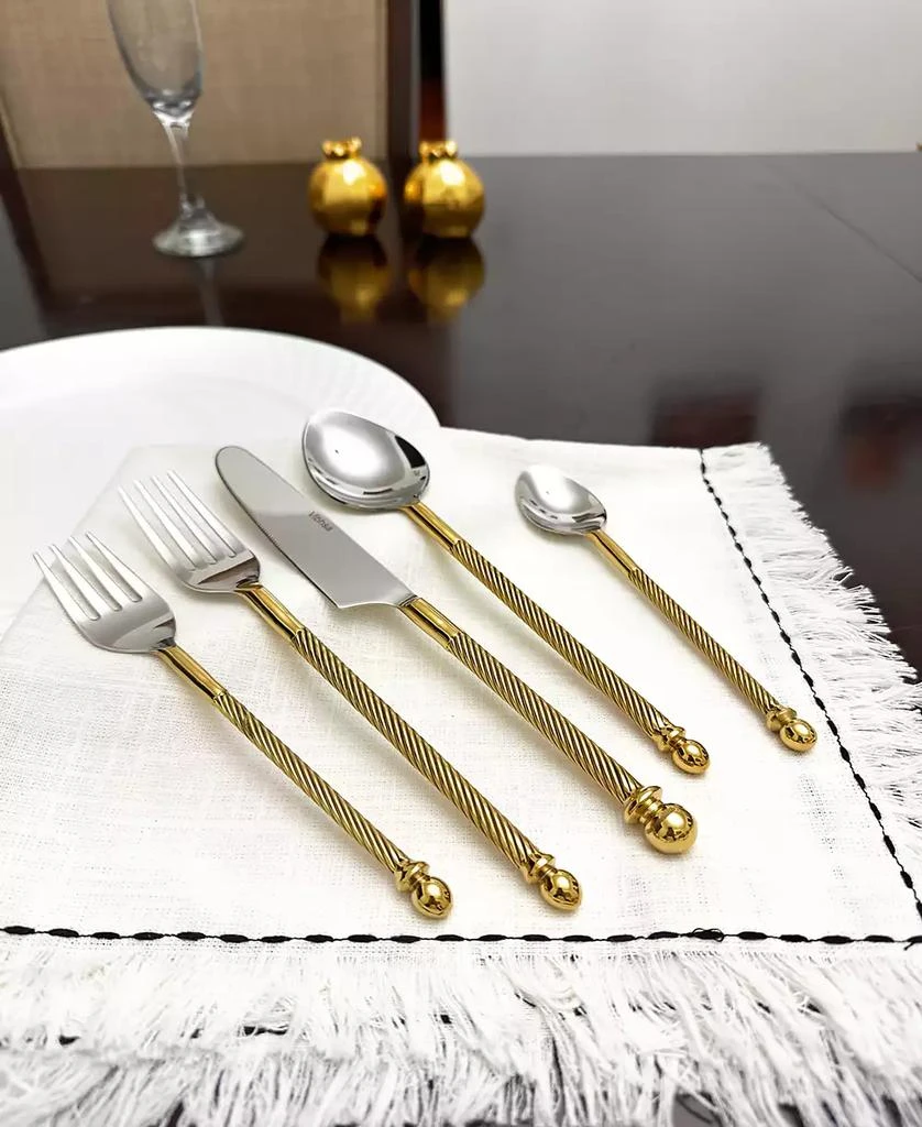 Vibhsa Swirl 20-Pc. Flatware Set, Serving for 4 5