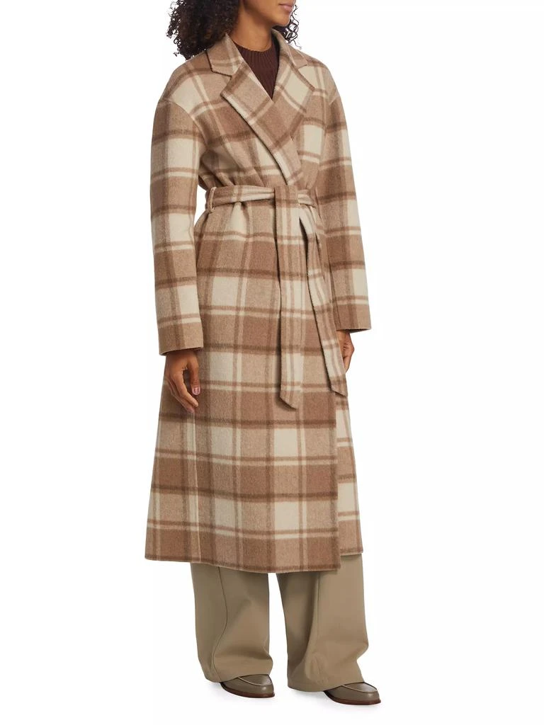 ATM Anthony Thomas Melillo Plaid Flannel Oversized Wool Coat 4