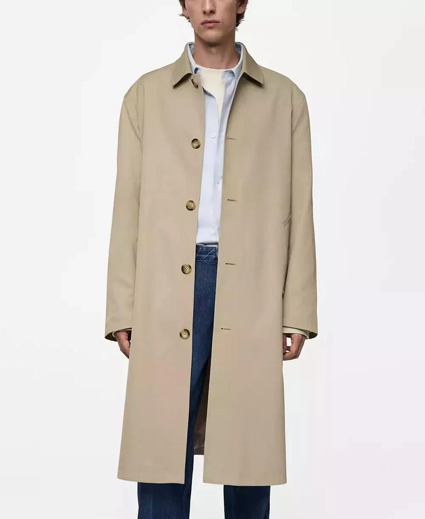 Mango Men's Relaxed-Fit Water-Repellent Trench Coat 1