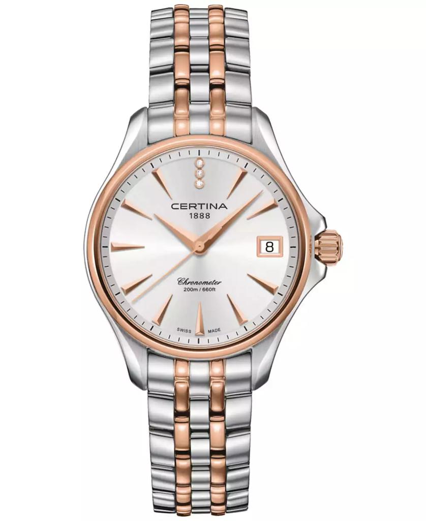 Certina Women's Swiss DS Action Diamond Accent Two-Tone Stainless Steel Bracelet Watch 34mm