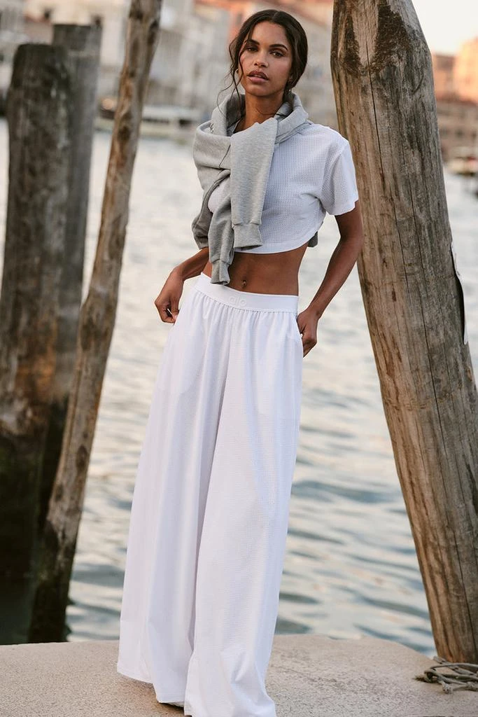 Alo Mesh Mirage Trouser - White 1