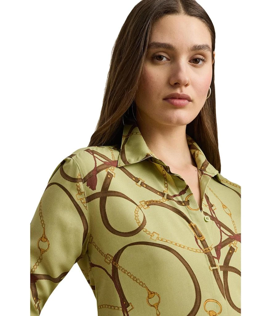 Ralph Lauren Classic Fit Belting-Print Crepe Shirt 3