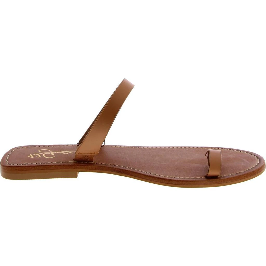 42 GOLD Womens Leather Slip On Slide Sandals 3