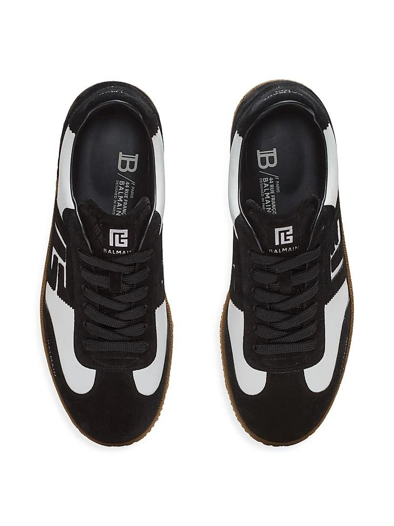 Balmain Swan Two-Tone Low-Top Sneakers 6