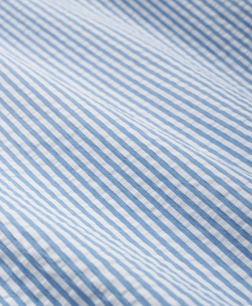Brooks Brothers Stretch Cotton Seersucker Striped Nightshirt 3