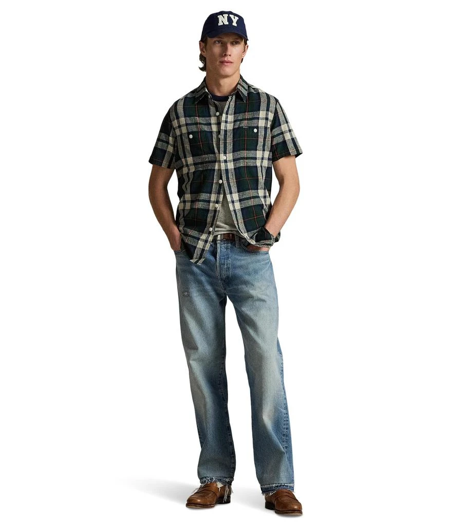 Ralph Lauren Classic Fit Plaid Linen-cotton Shirt 4