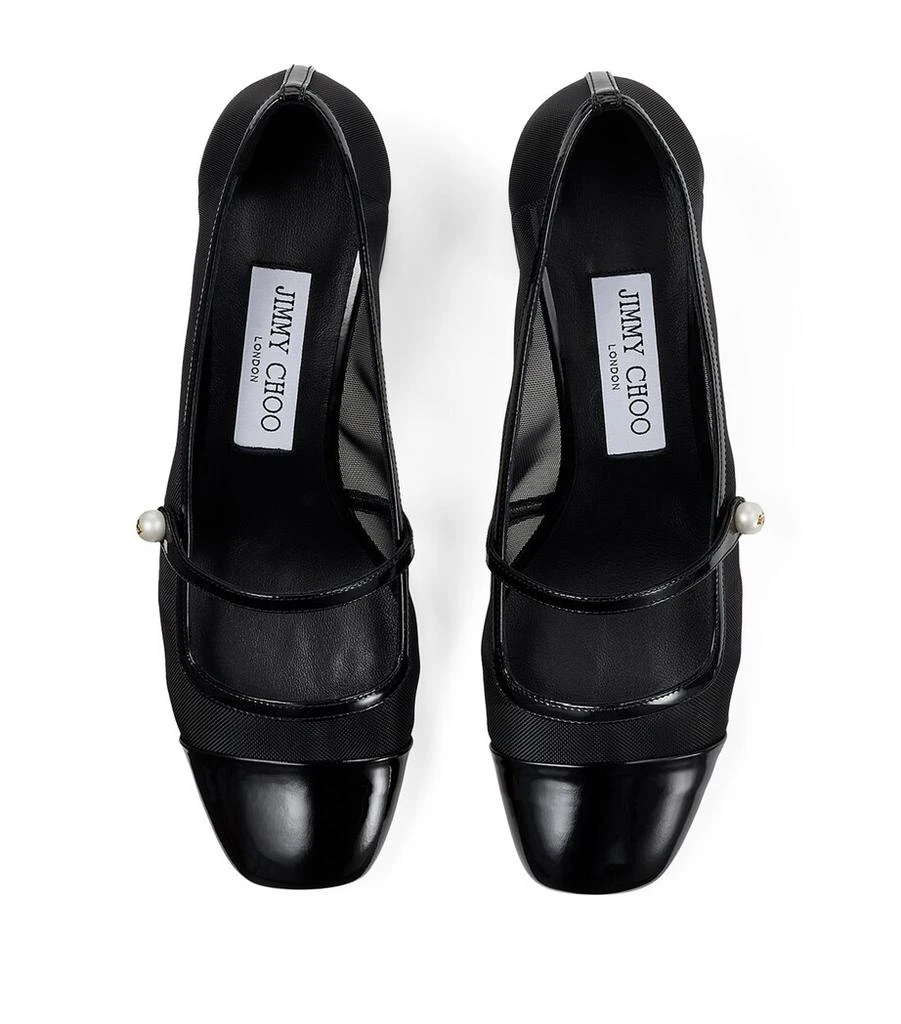 Jimmy Choo Elisa 45 Leather Mary Jane Heeled Pumps 3