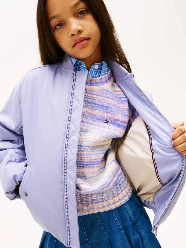 Tommy Hilfiger Tommy Hilfiger Girls Padded Bomber Jacket in Purple 5