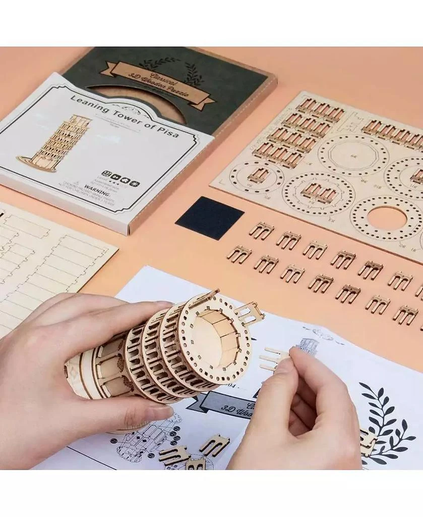 Flash Popup DIY 3D Wood Puzzle - Leaning Tower of Pisa - 137pcs 2