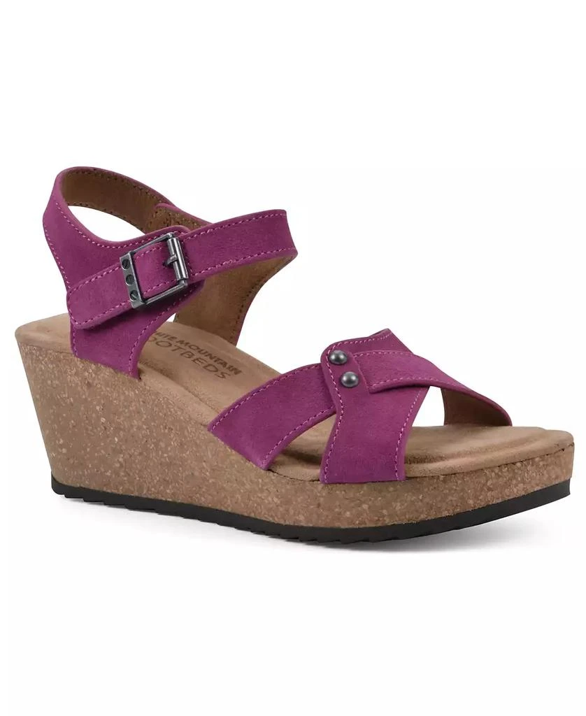 White Mountain Women's Prezo Footbed Wedge Sandals 1