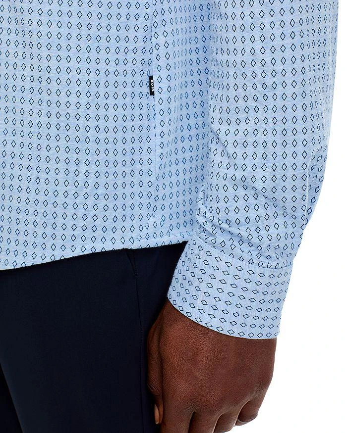 Hugo Boss Cotton Stretch Diamond Geo Slim Fit Button Down Shirt 5