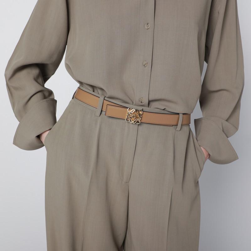 Loewe Reversible Anagram belt in beige/gray