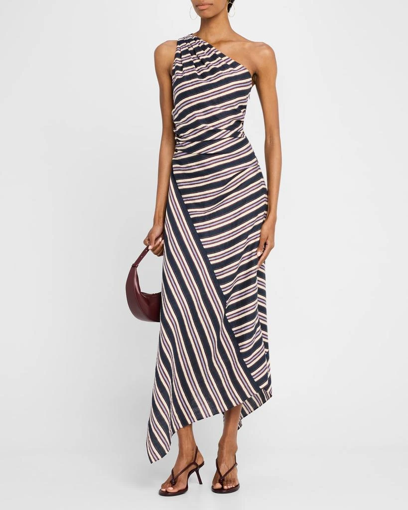 Lyn Stripe One-Shoulder Midi Dress  On Sale Now with Up to 60% Off |  Discover Exclusive Deals & Savings at BeyondStyle  Authentic A.L.C. dresses|Women|women's  clothing|women with Limited-Time Discounts, Free Shipping,