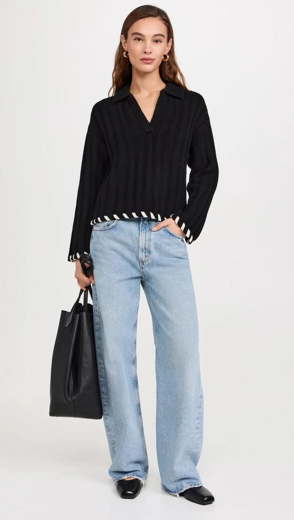 Naadam Wool Cashmere Hand Laced Polo 4