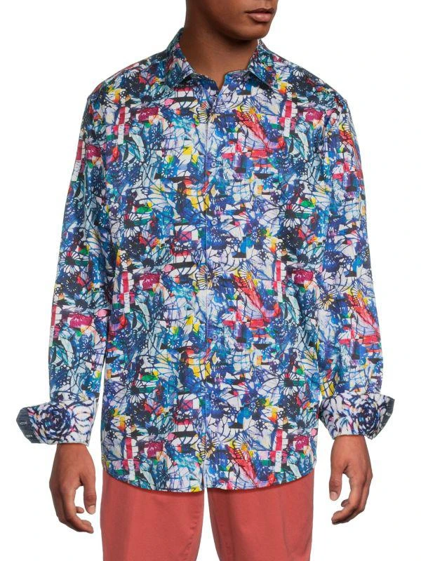 Robert Graham ​Trumbell Printed Cotton Button-Front Shirt 1