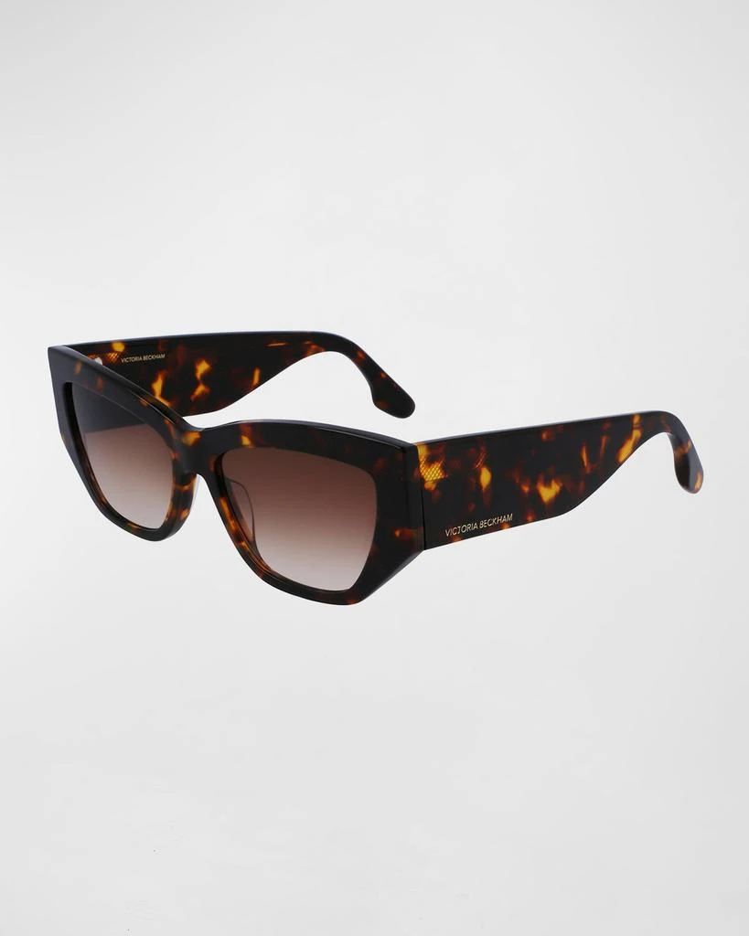Victoria Beckham Sculptural Boxy Acetate Cat-Eye Sunglasses 1