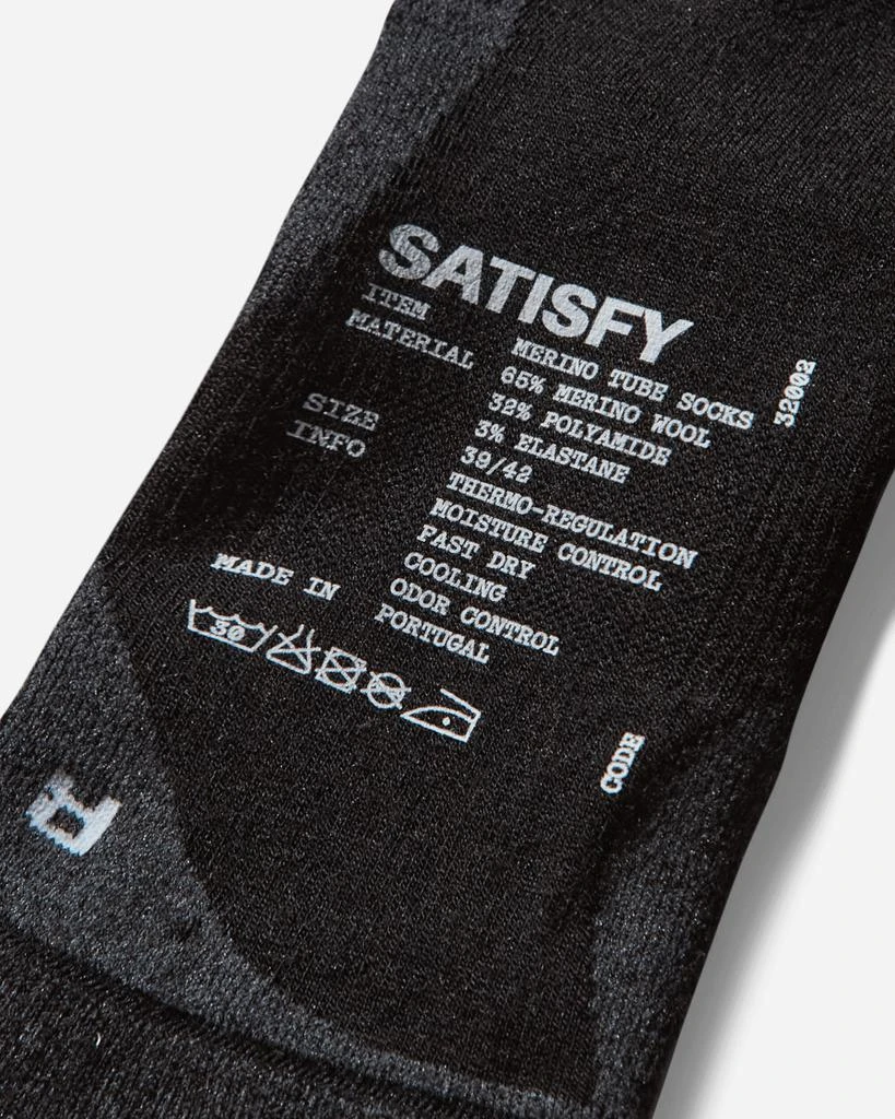 Satisfy Merino Nylon Tube Socks Black 4