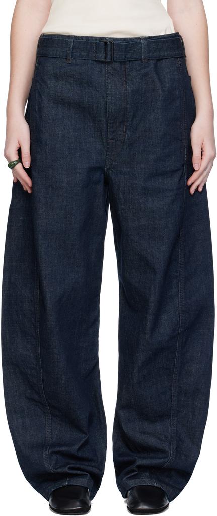 Lemaire Indigo Twisted Belted Jeans - Pants - Free Shipping