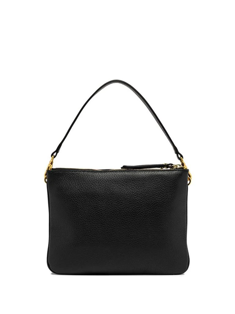 Gianni Chiarini Black Frida Shoulder Bag In Matte Leather 3