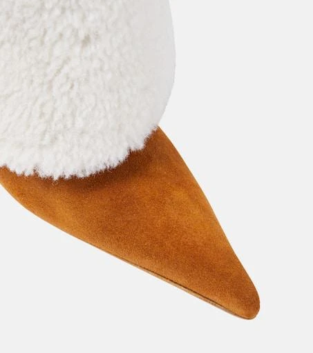 Magda Butrym Shearling and suede knee-high boots 6