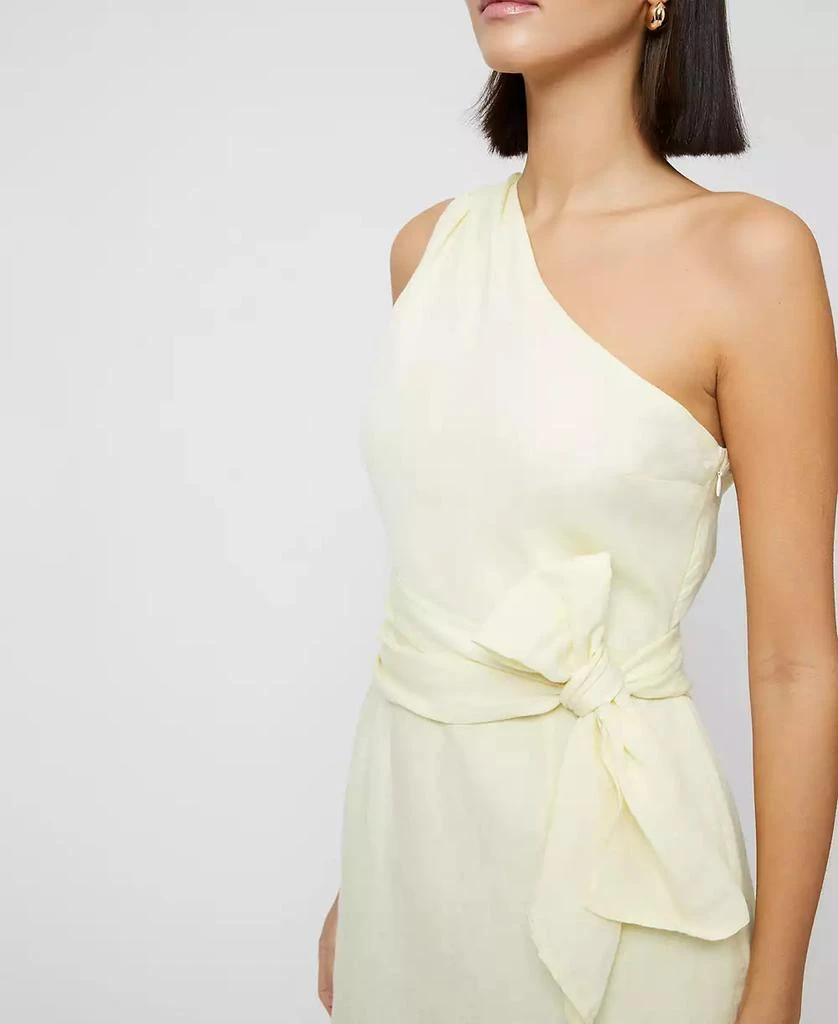 French Connection Women's Birdie Butter Yellow One-Shoulder Mini Dress 10