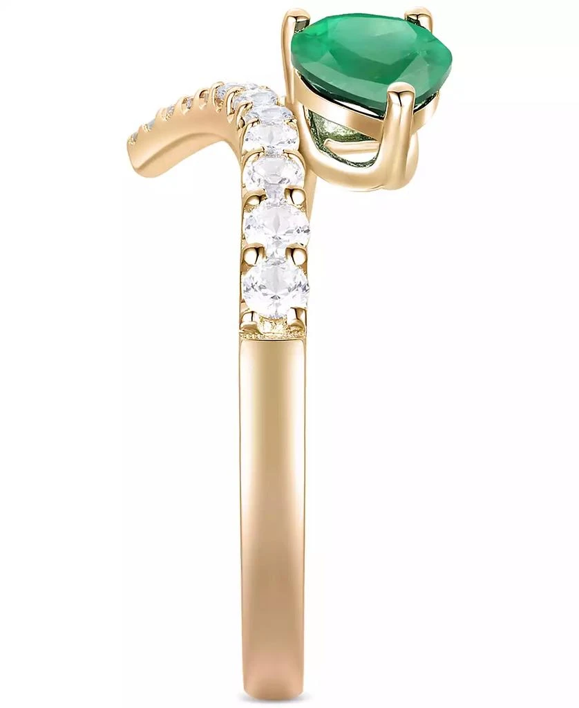 Macy's Emerald (5/8 ct. t.w.) & Diamond Bypass Ring (1/3 ct. t.w.) in 14k Yellow Gold (Also Available in Ruby & Sapphire) 3