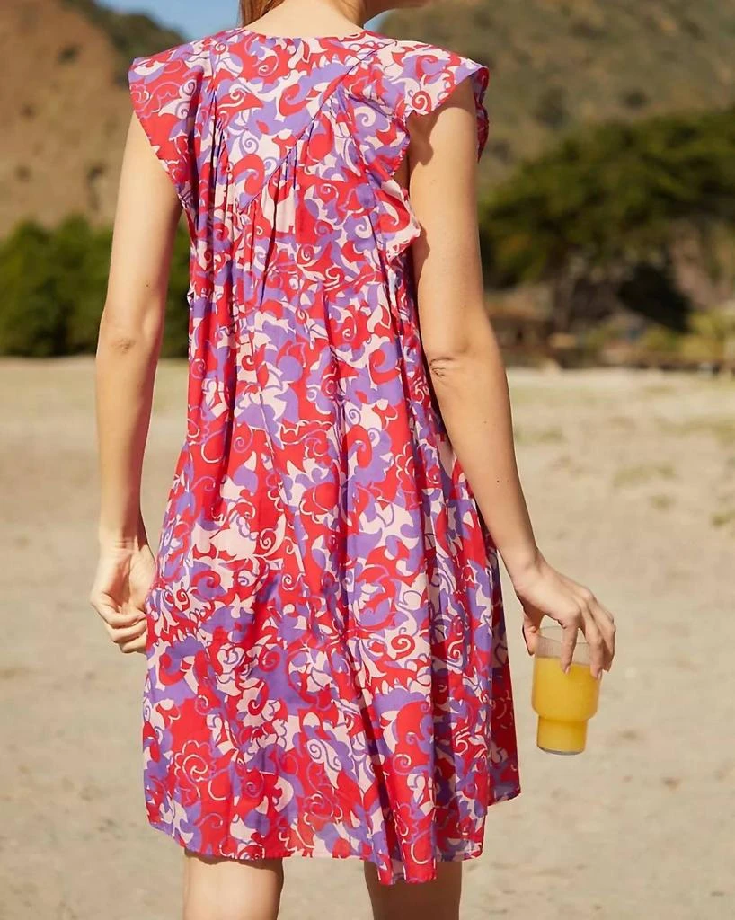 Ro's Garden Parker Short Dress In Red Multi 2
