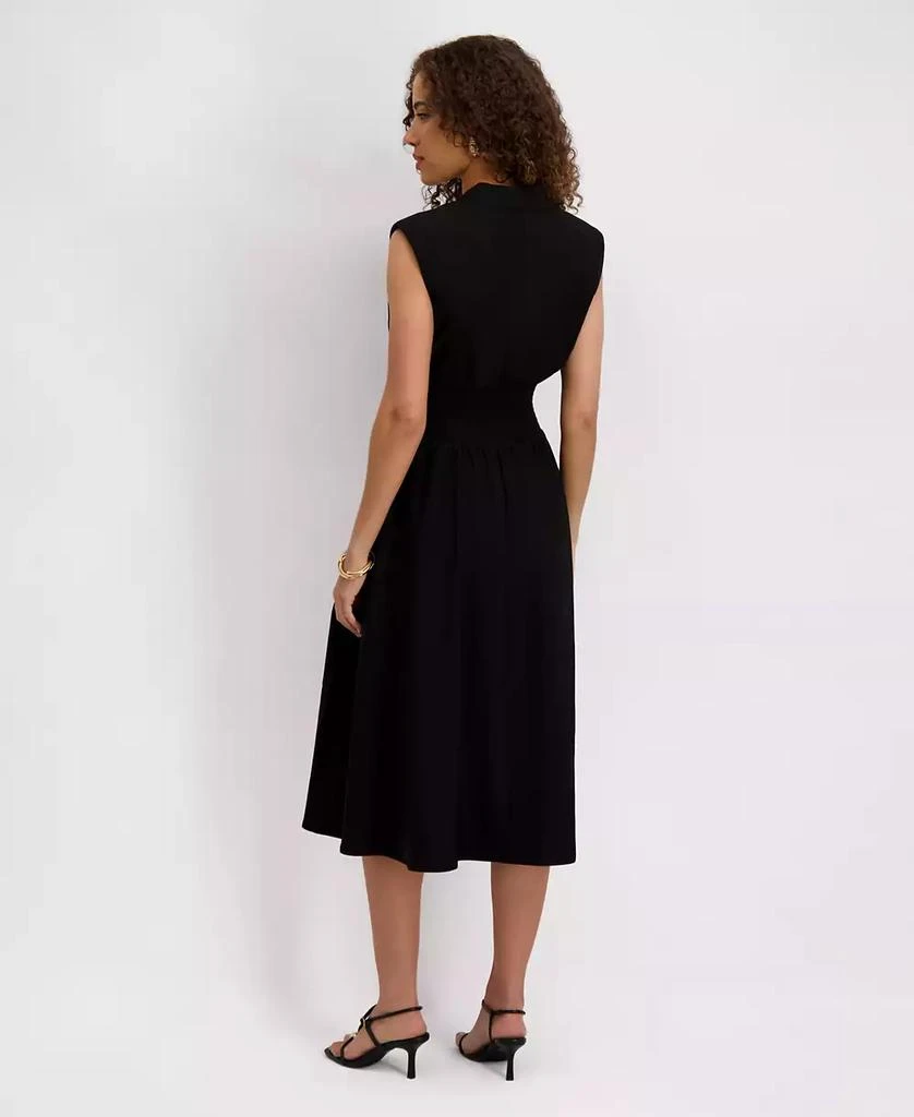 Kensie Women's Sleeveless V-Neck Zip-Front Maxi Dress 3