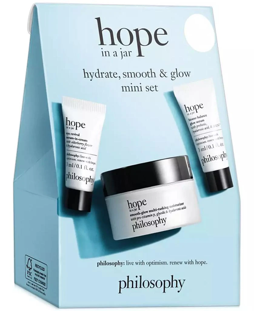 philosophy 3-Pc. hope in a jar hydrate, smooth & glow mini set 2