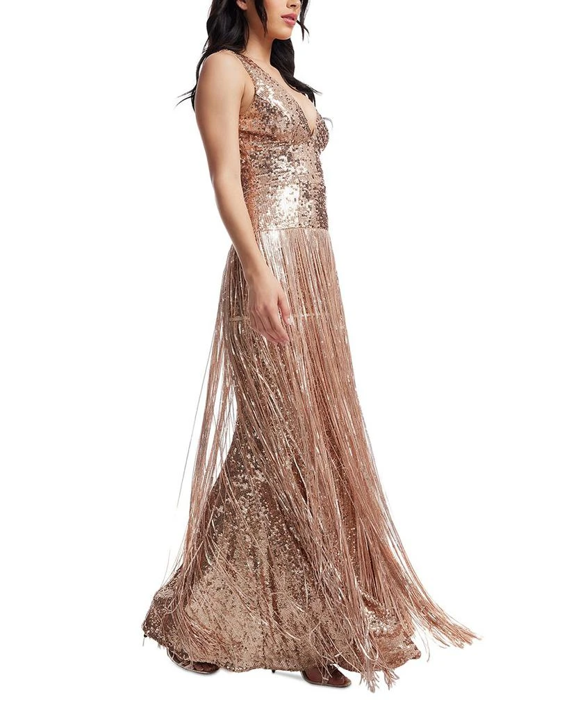 open lace back dress Dress The Population Sandra Gown - Blue