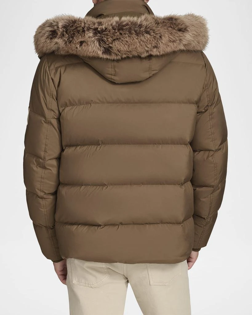 Andrew Marc Men's Down Jacket with Faux Fox Fur 3