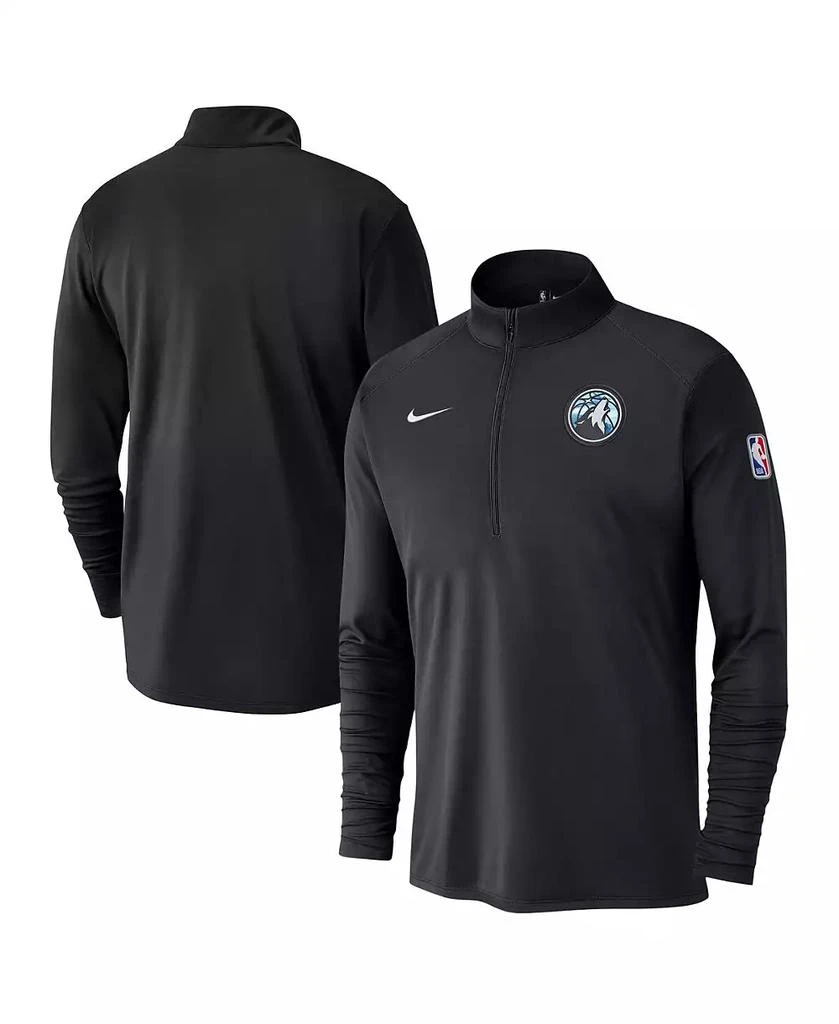 NIKE Men's Black Minnesota Timberwolves 2024/25 City Edition Authentic Coaches Performance Half-Zip Top 1