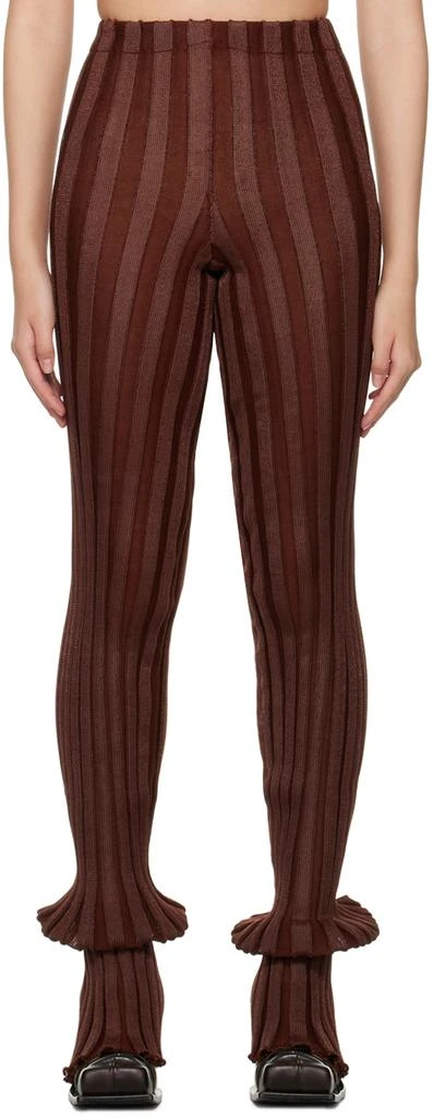 A. ROEGE HOVE Burgundy Katrine Lounge Pants 1