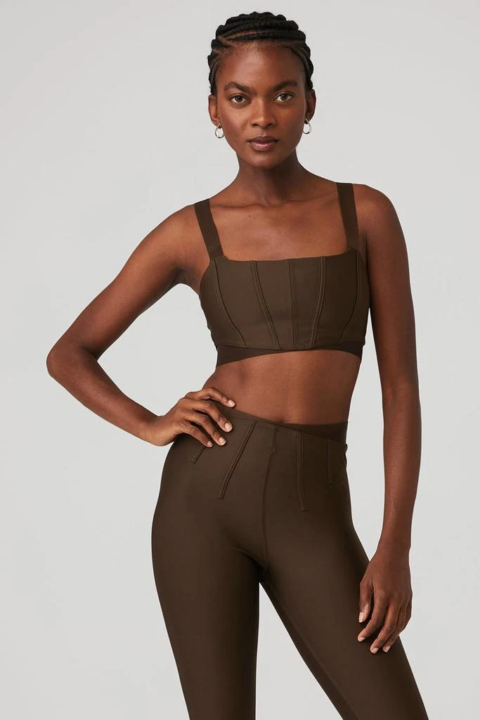 Alo Airlift Corset Bra - Espresso 1