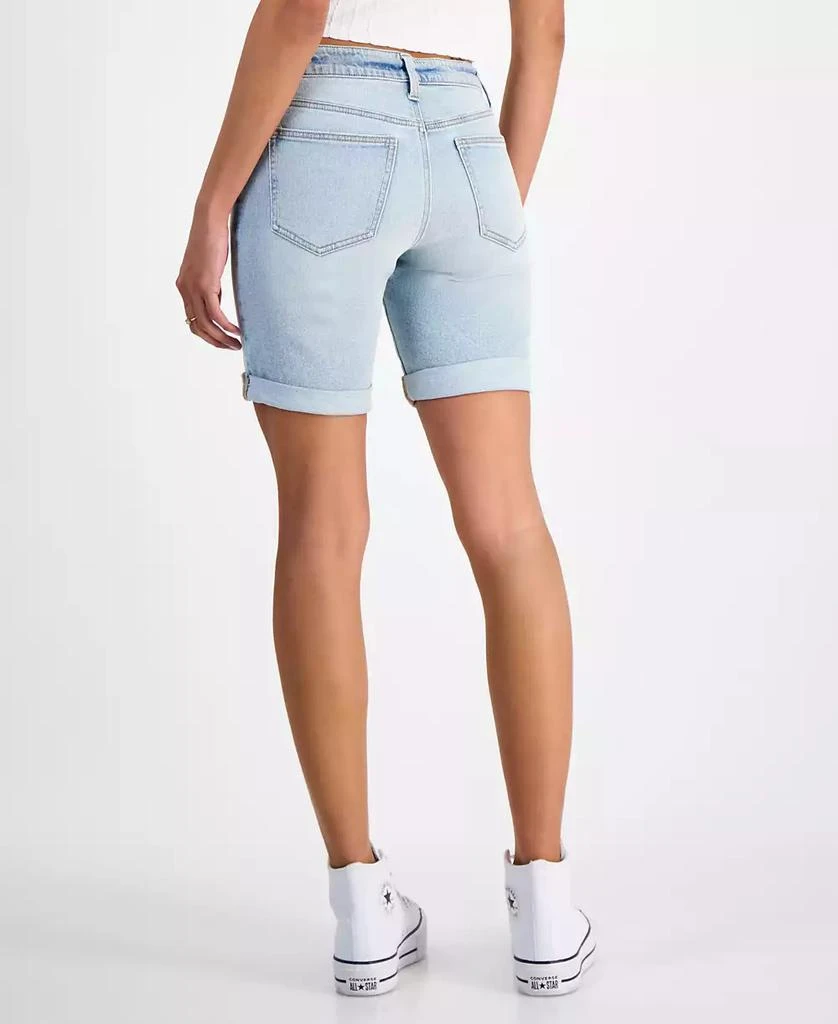 Celebrity Pink Juniors' Cuffed Hem Bermuda Denim Shorts 8