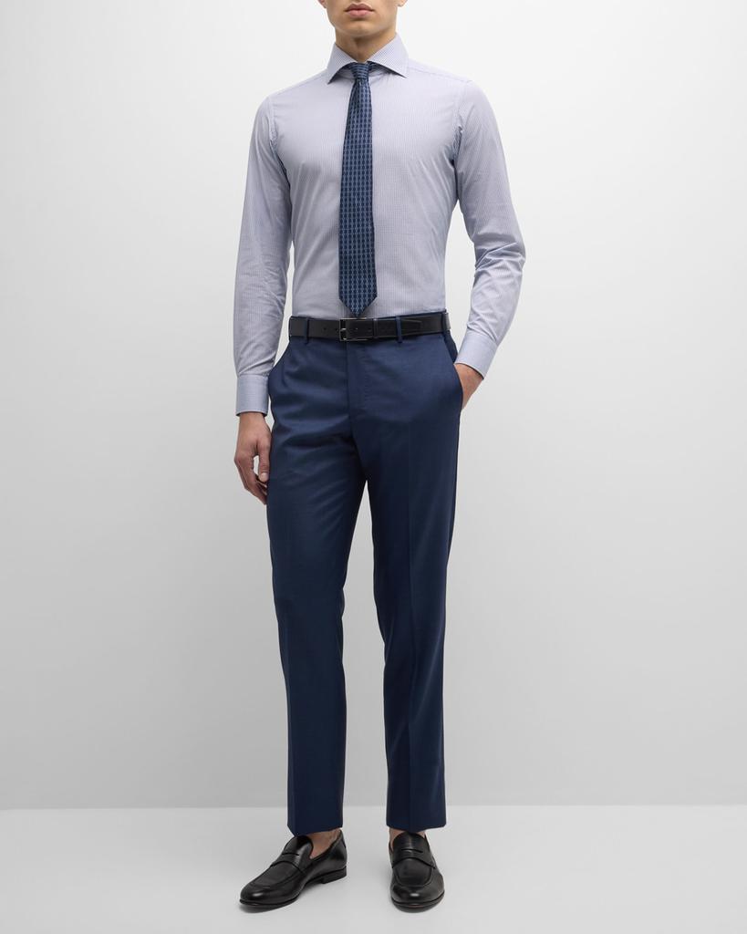Zanella Men's Parker Classic Flat-Front Trousers
