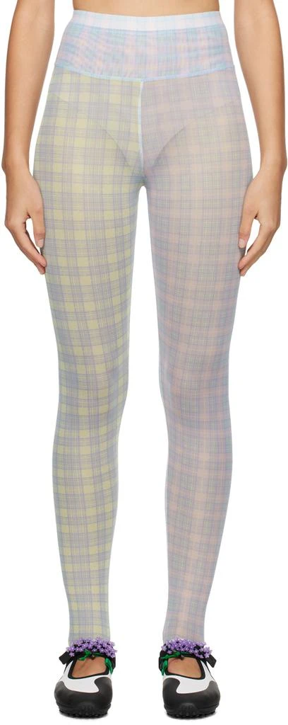 CHOPOVA LOWENA Multicolor Plaid Leggings 1