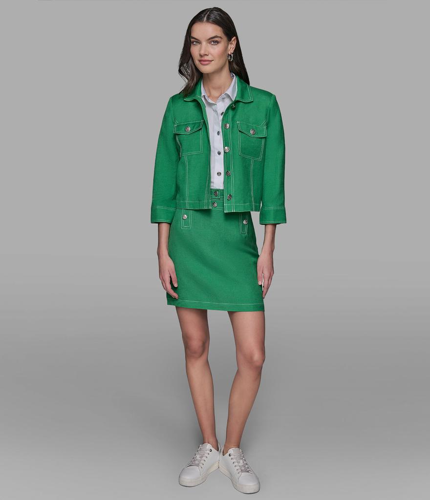 【美品】Karl Lagerfeld　セットアップ　グリーン LINEN BLEND JACKET – On Sale Now with Up to 61% Off