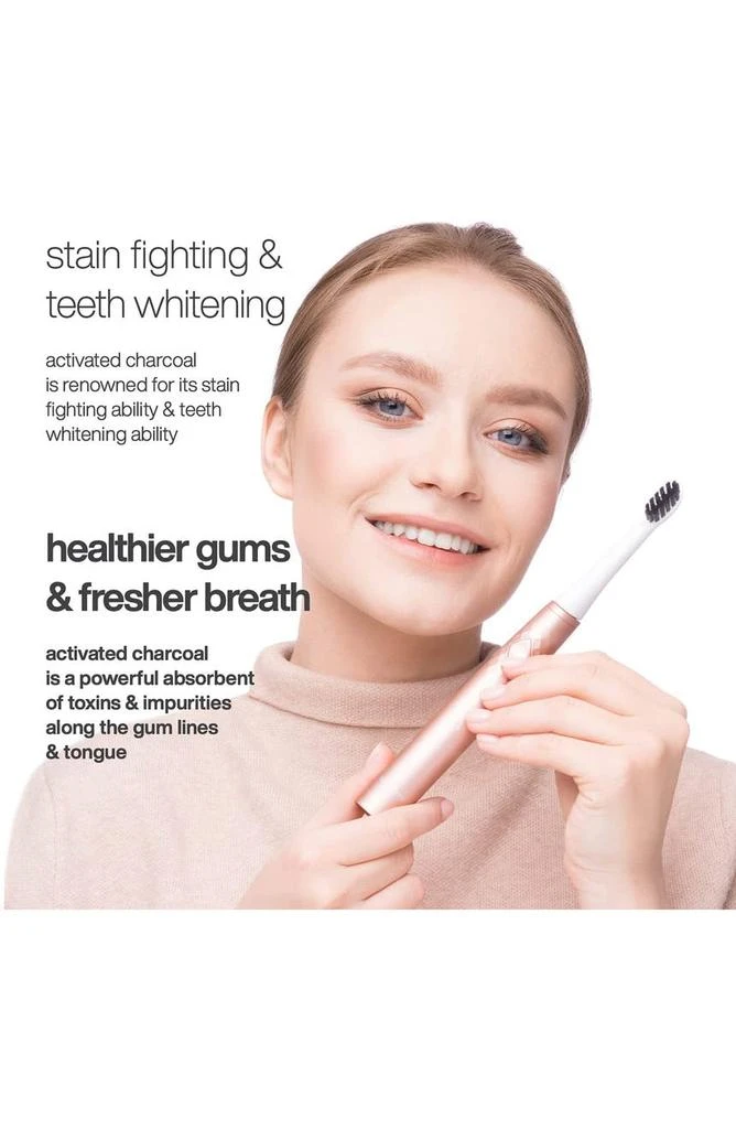 AquaSonic Pulse Ultra Whitening Electric Toothbrush - Satin Rose Gold 6