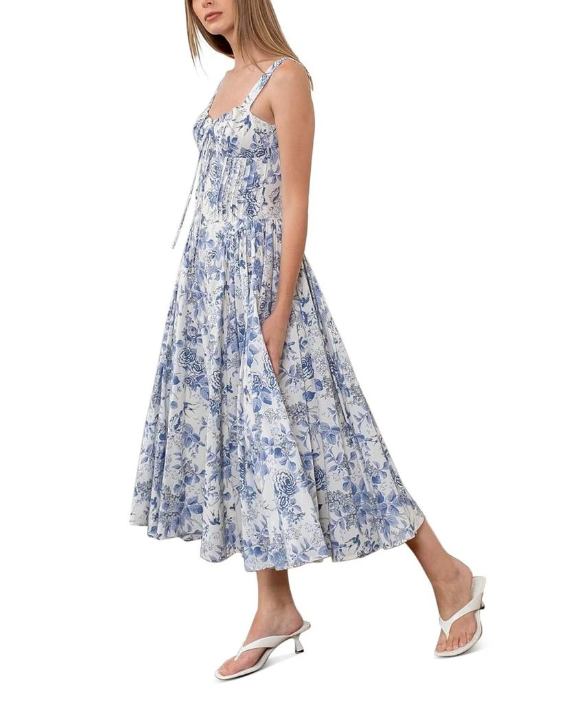 Moon River Floral Print Midi Dress 2