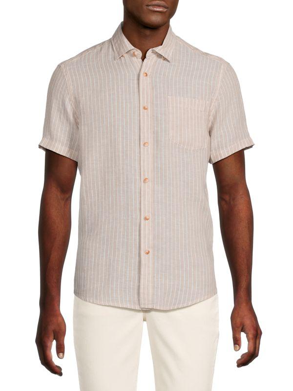 Report Striped Linen Shirt