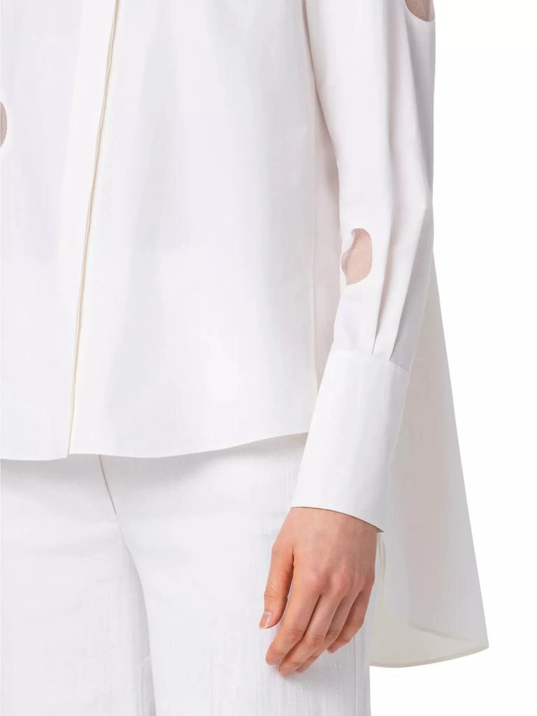 Akris Dot Cut-Out Cotton Blouse 6